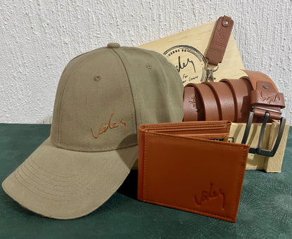 Kit Gorra Correa billetera llavero Caja